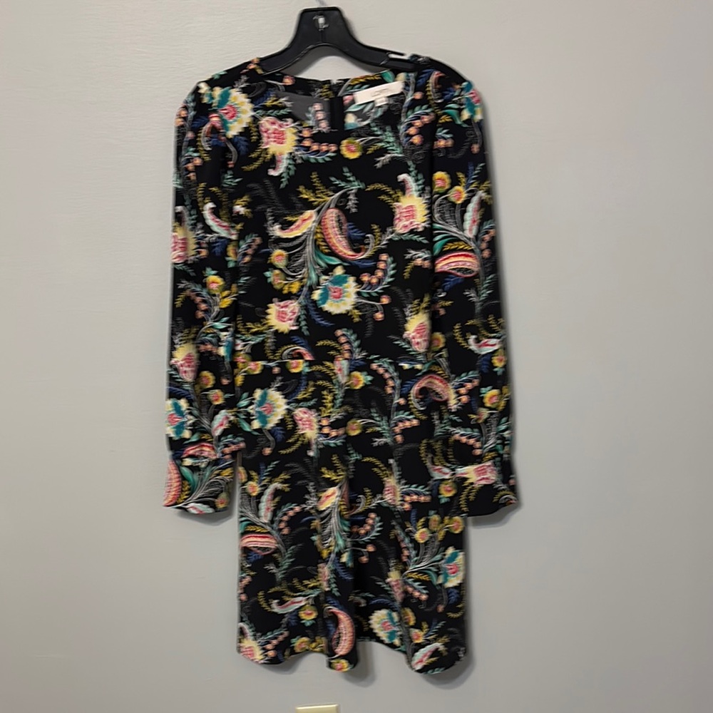 Loft Floral Black Dress